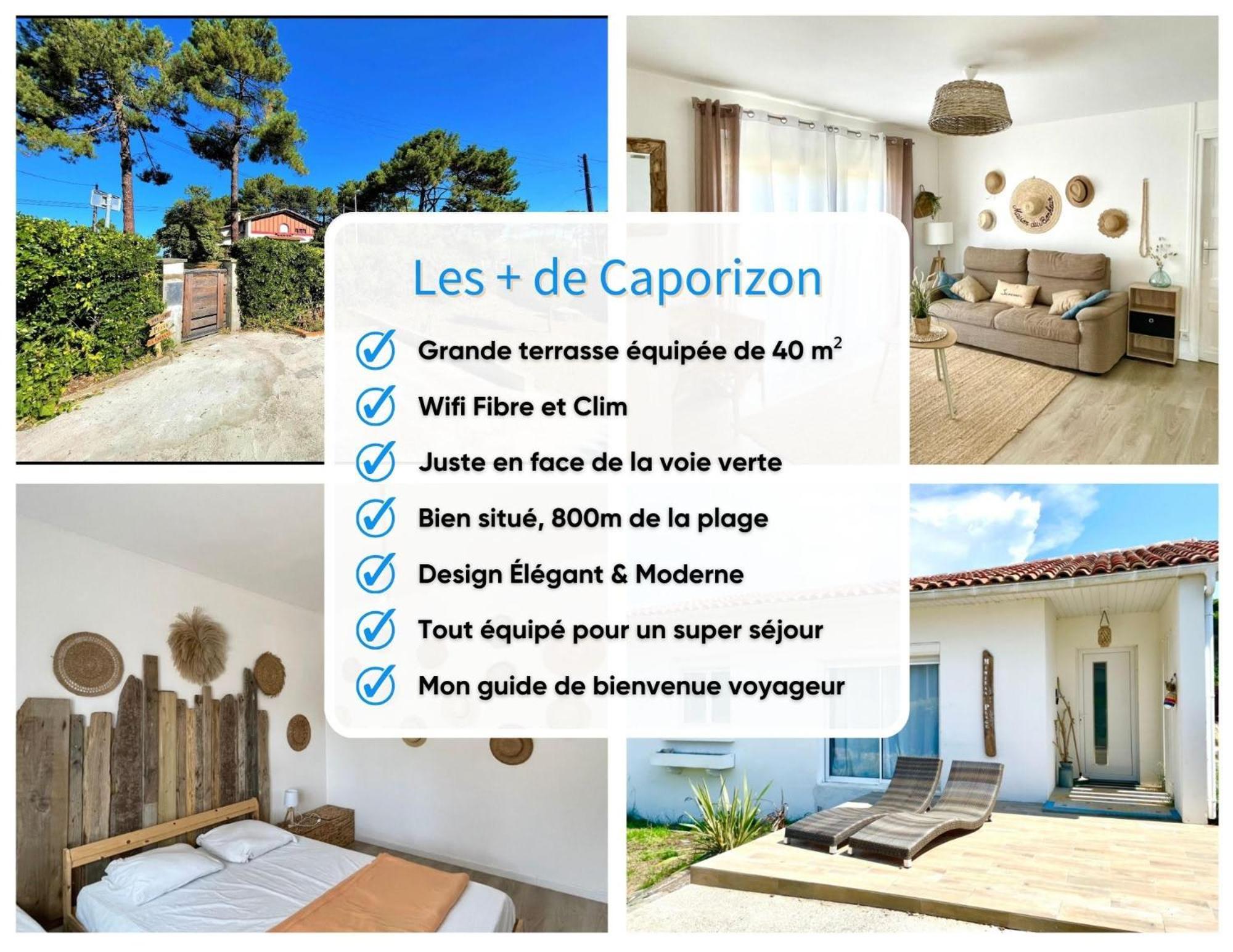 Caporizon-Villa Courant-Terrasse-Proche Plage 米尼赞海滩 外观 照片